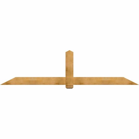 Ekena Millwork Eugene Rough Sawn Timber Gable Bracket, Western Red Cedar, 108"W x 27"H x 2"D x 6"F, 6/12 Pitch GBW108X27X0206EUG00RWR
